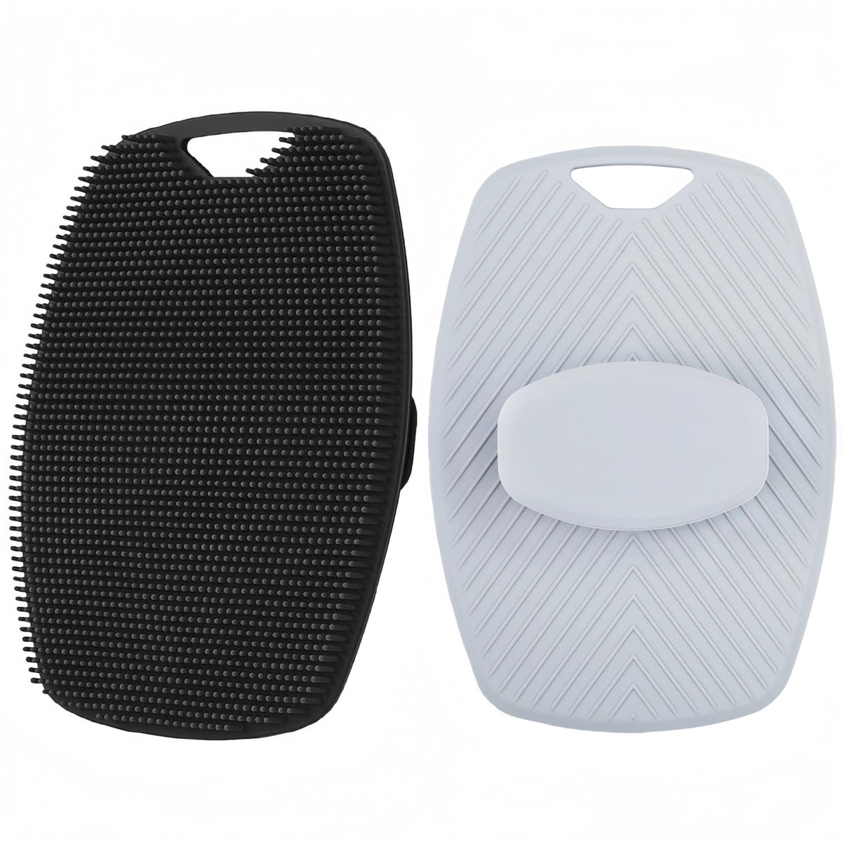 Jopplim dos-pack cepillo corporal de silicona, exfoliación suave para piel sensible.