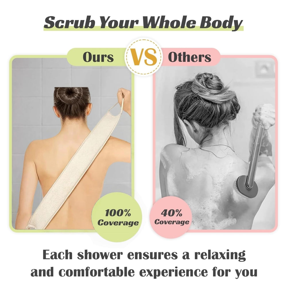 Jopplim loofah towel fabric close-up shows soft exfoliation for gentle skin care.