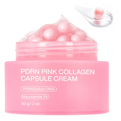 Jorceray PDRN rosado: cápsulas rosadas y gel ligero para hidratación personalizable.