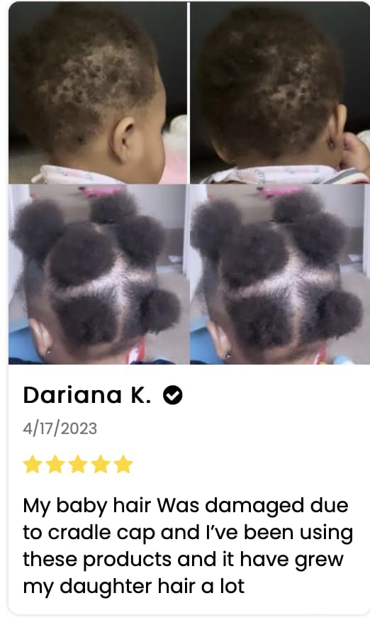 Cabello rizado infantil tras uso de J'Organic Solutions para mejor manejabilidad