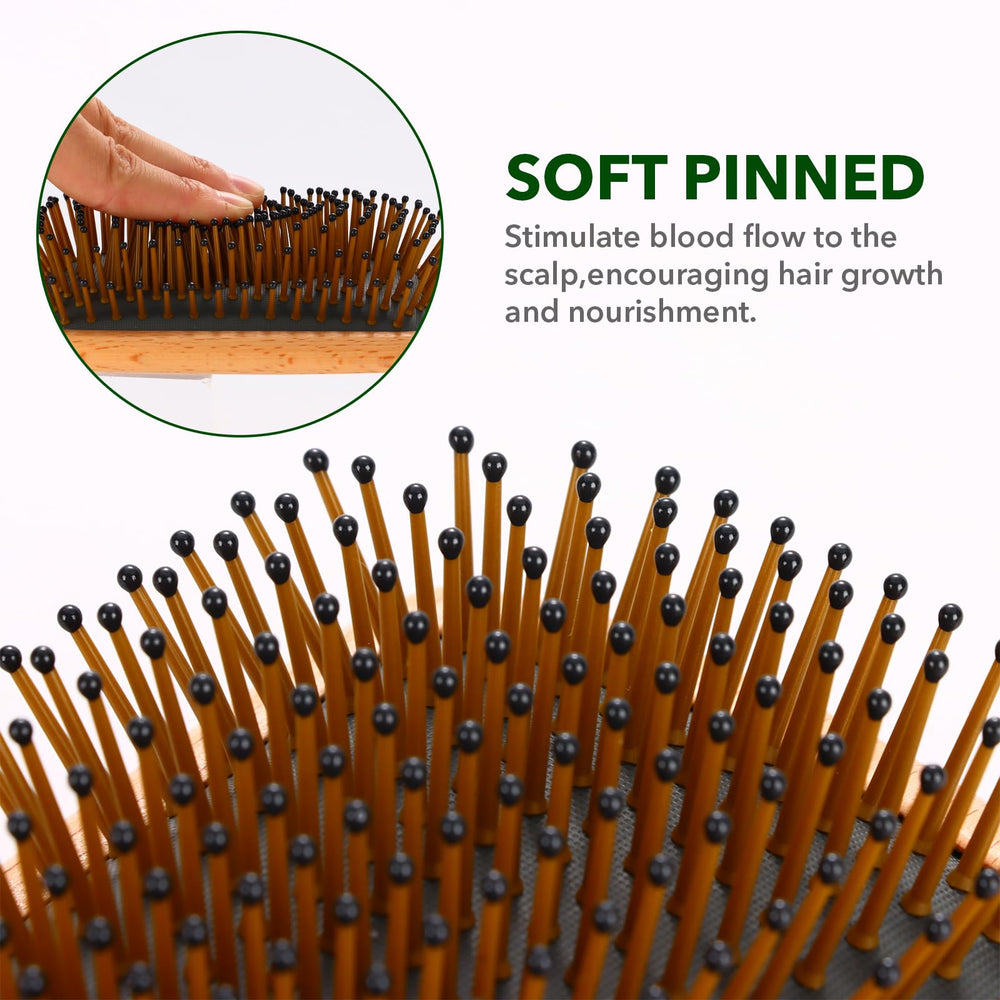 Jorplixy cushion brush with ventilation for gentle glide.