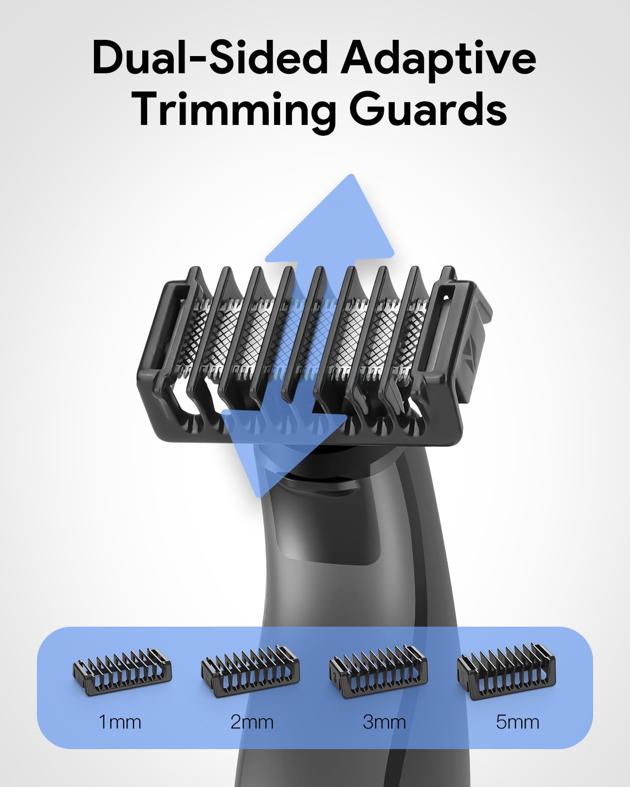 Jorvex Guard Combs Kit 3mm body comb reduces drag for smoother trims.