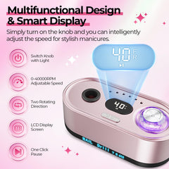 JOSGLOI compact storage keeps bits organized for quick manicures.