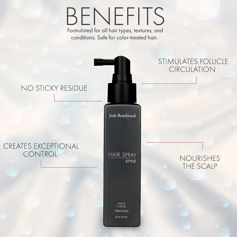 Aplicación del Hair Spray en las manos para control suave