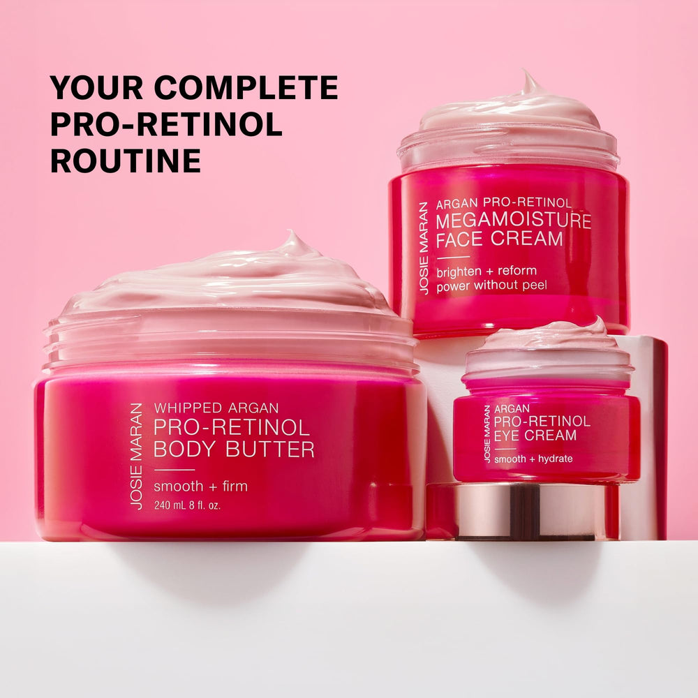 Josie Maran massage-ready finish shows effortless absorption for dry skin