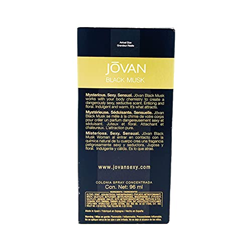 Premium label design on Jovan Black Must