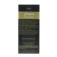 Jovan Black Must spray action for easy application