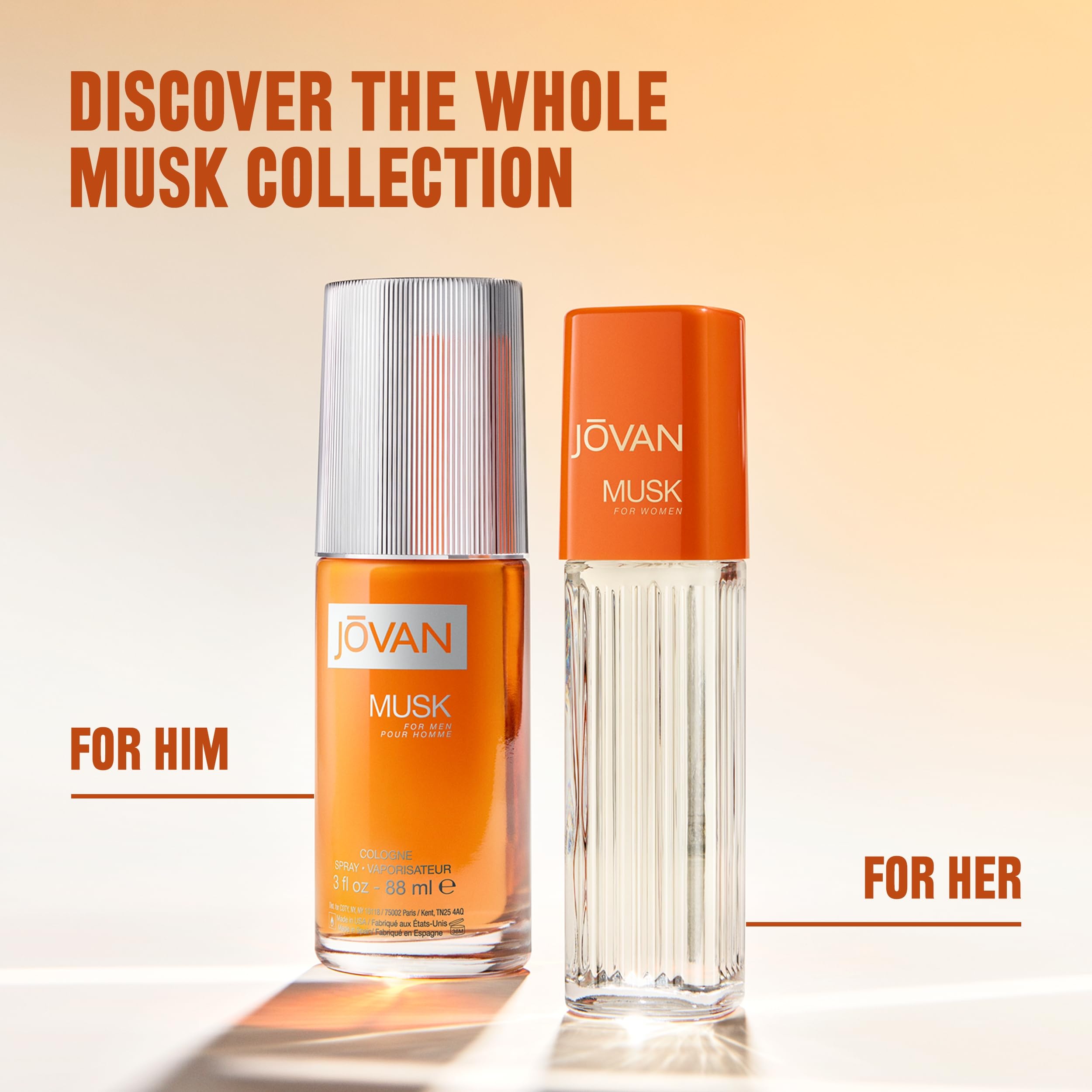 Jovan Musk notes illustration conveys jasmine, neroli, bergamot notes.