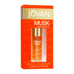 Packaging of Jovan Musk for Women showcases elegant design, perfect as a gift