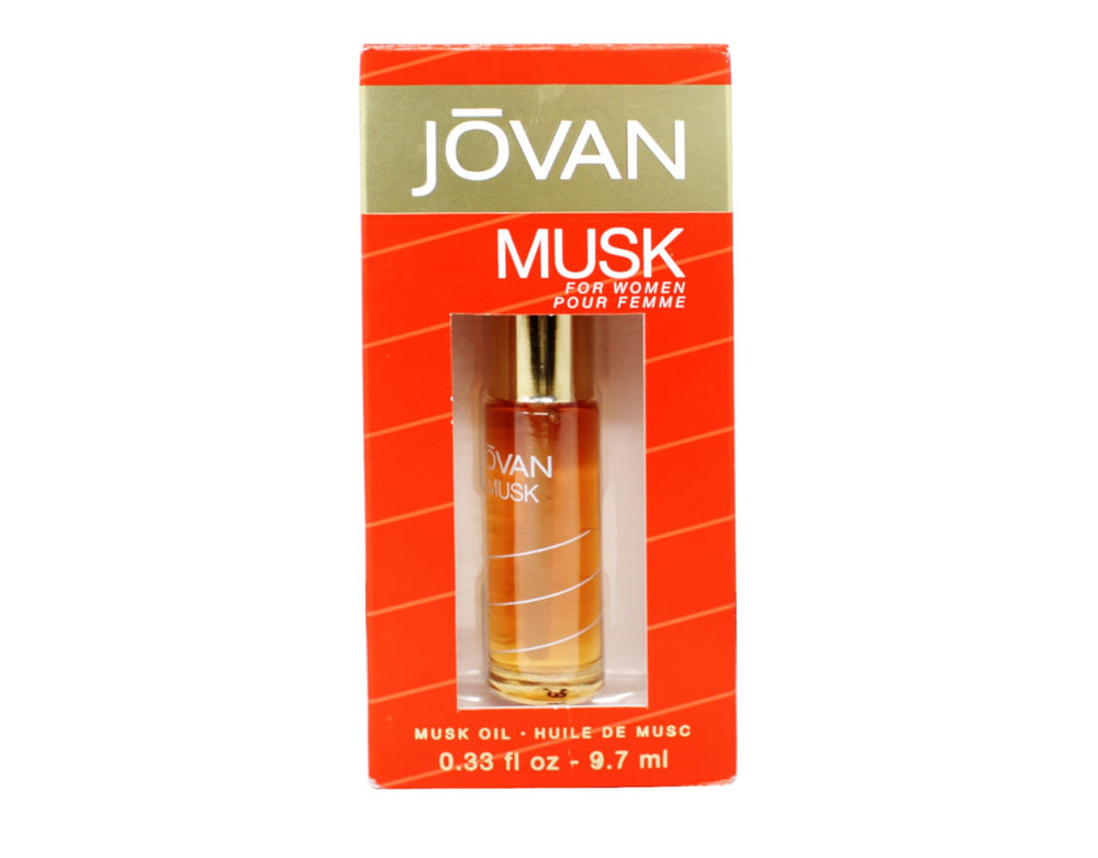 Jovan Musk Oil 0.33 oz bottle close-up for daily wear