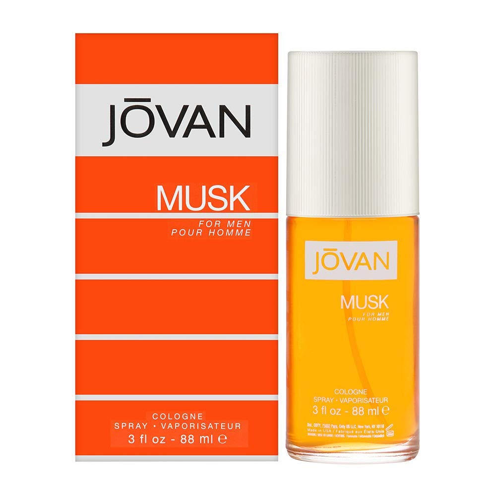 Jovan Musk bottle front view, a long-lasting scent for daily wear.