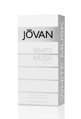 Close-up of Jovan White Musk cap and bottle detail, timeless masculine design.
