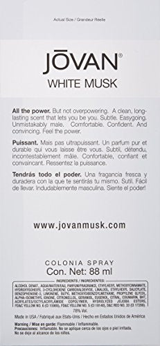 Jovan White Musk for Men packaging with bold label, premium everyday fragrance.