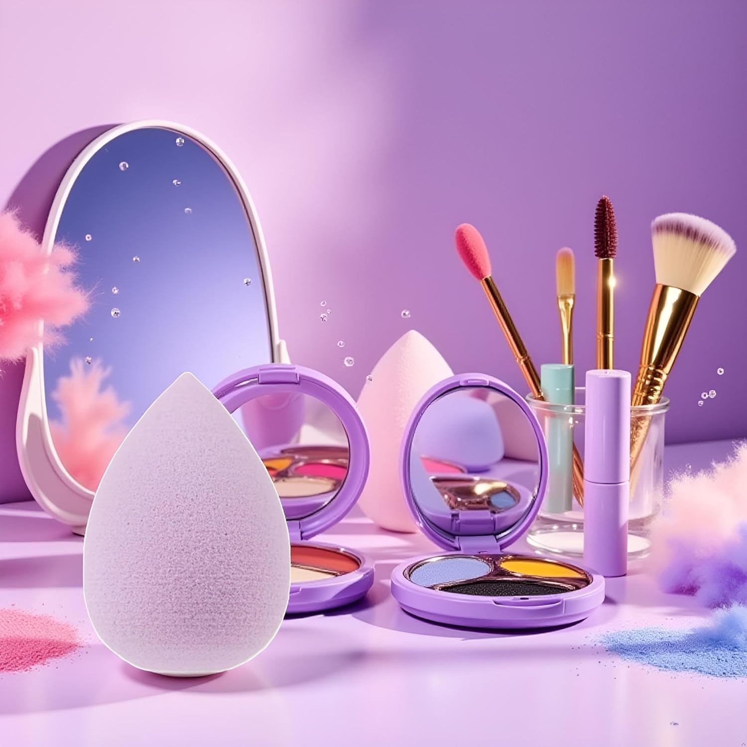 Jowxsx concealer-blending mini sponge for precise under-eye coverage.