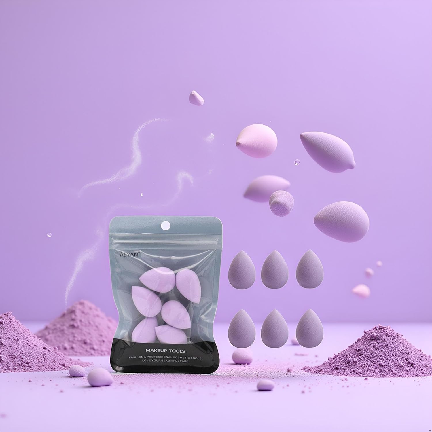 Jowxsx powder-blending mini sponge for seamless set and touch-ups.