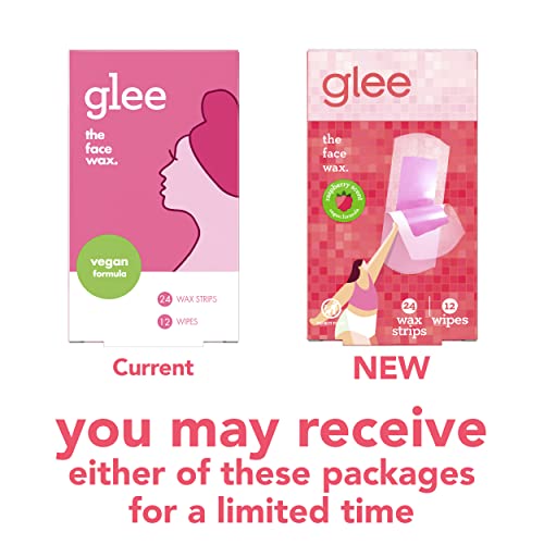 JOY Glee raspberry-scented wax strip close-up highlighting fragrance.