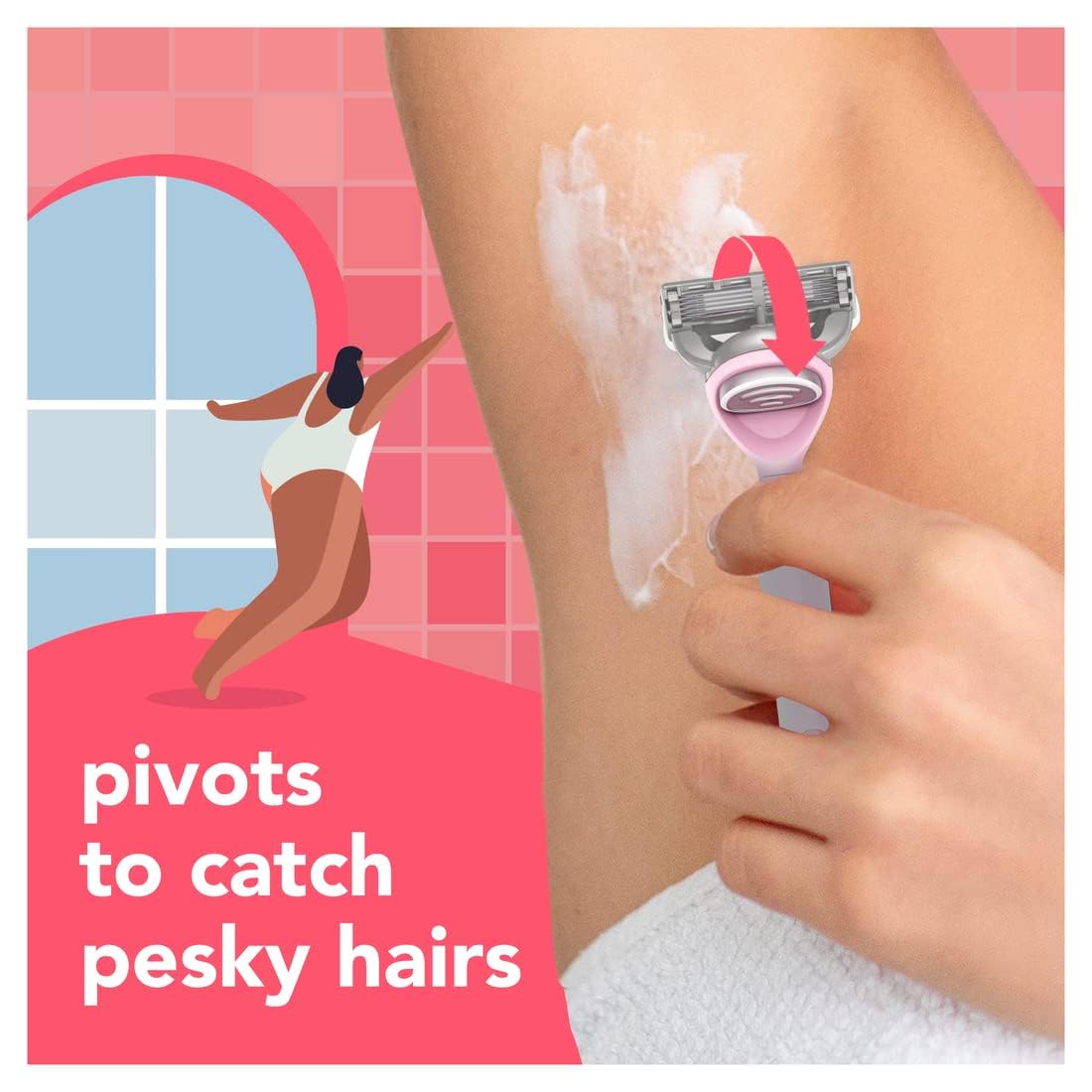 JOY razor used on bikini area for accurate reach