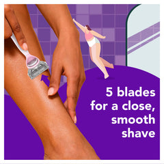 JOY razor refill with five blades designed for a close, smooth shave.