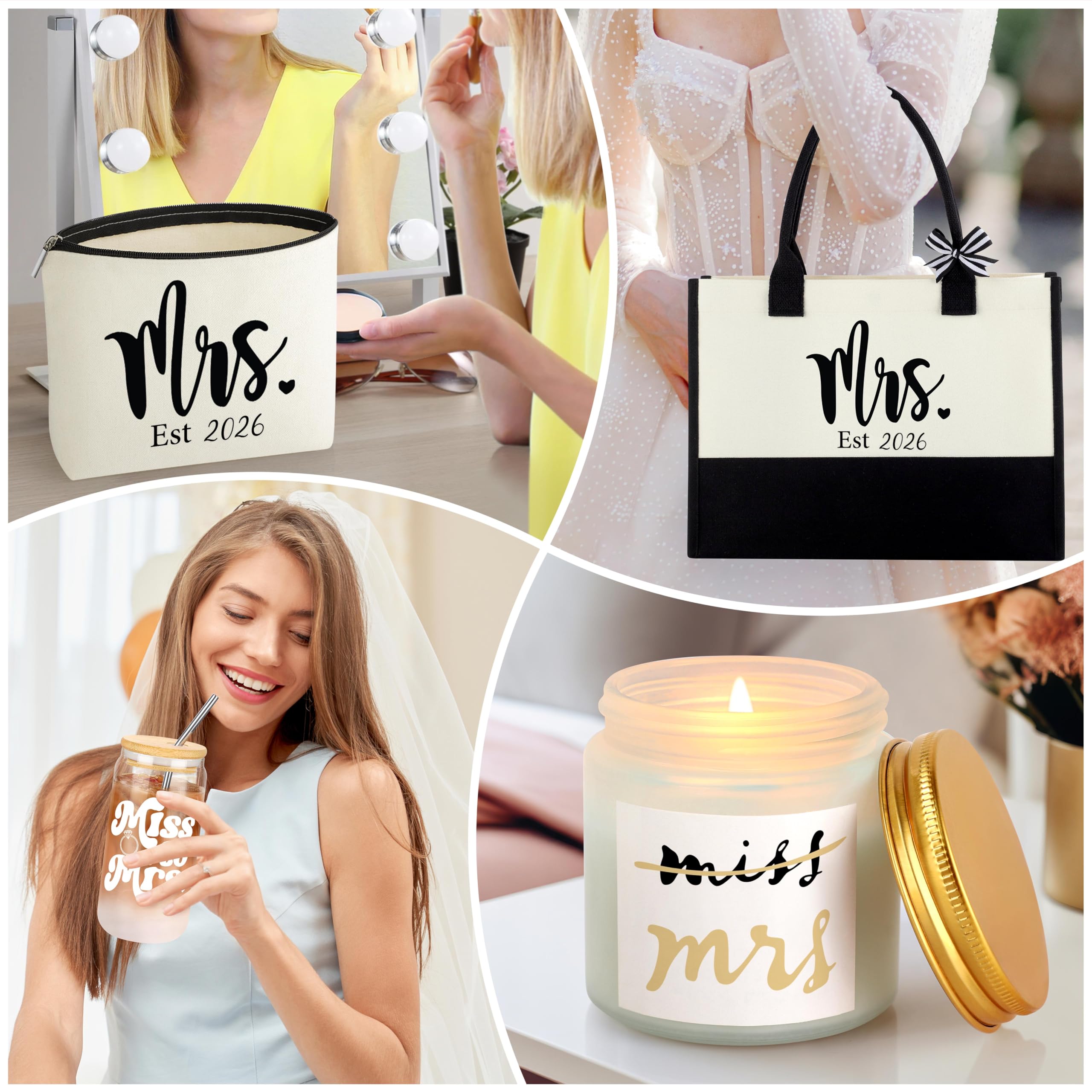 JoycuFF bridal shower display shows an elegant gift arrangement