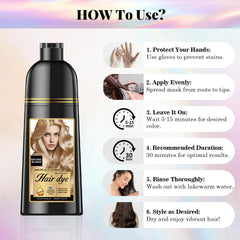 Joyful Young applies to dry hair for 15–30 minutes to deposit color.