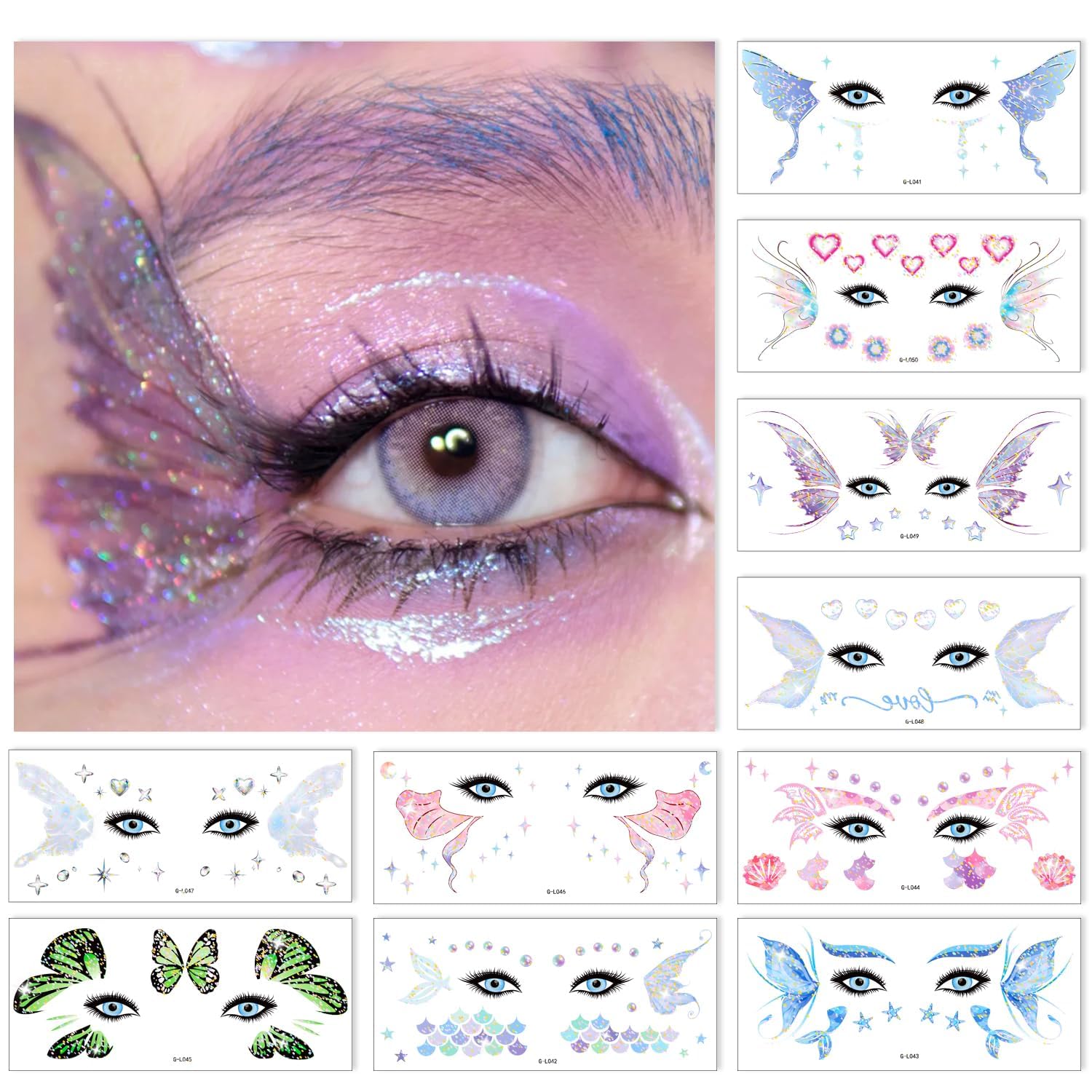 JoyfulGlam glitter tattoos butterfly designs for radiant party accents