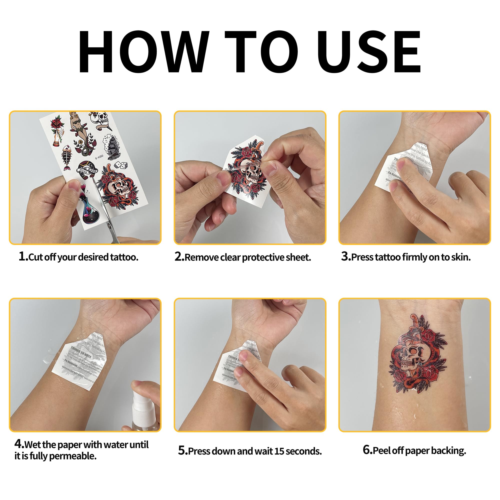 JoyfulGlam tattoos work on glass or plastic for decorative use