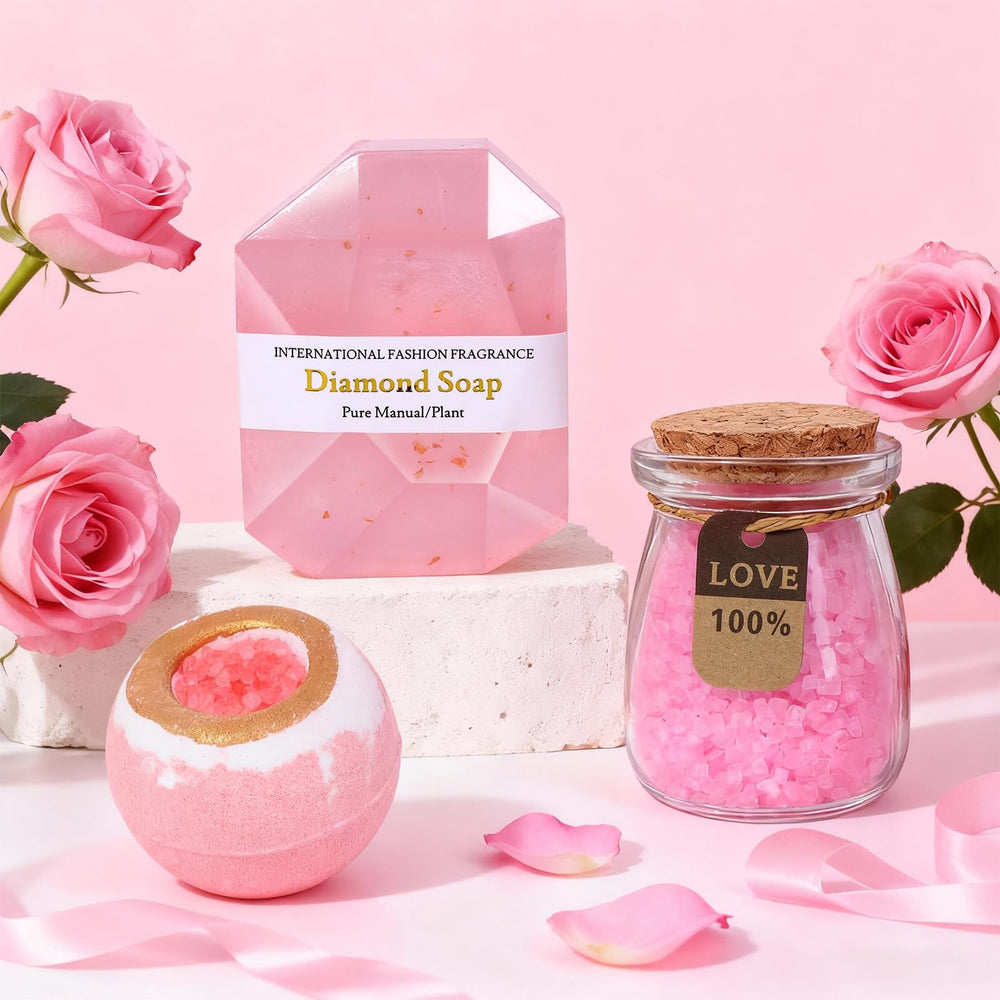 Joyvella sal de baño de rosas para un toque floral relajante