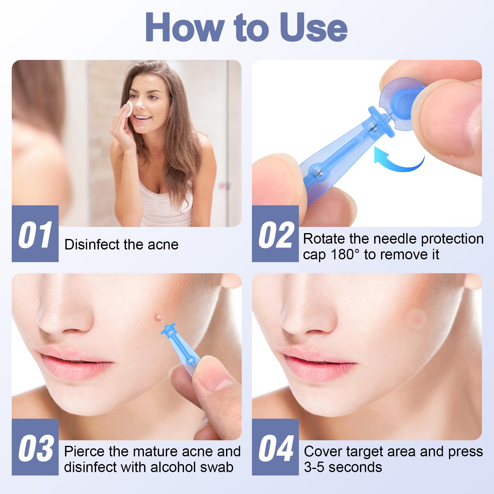 Jozaya hypoallergenic stainless steel needles provide safe skin use
