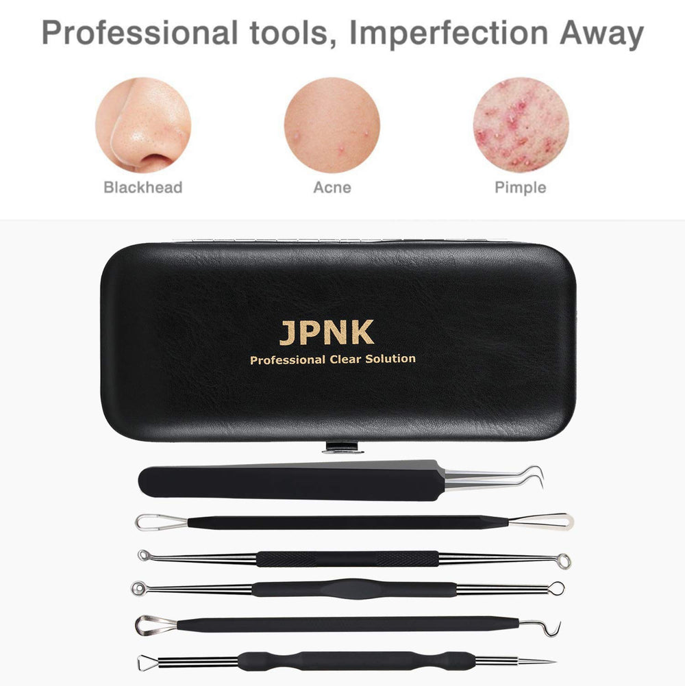 JPNK Acne Removal Kit Case keeps tools organized for travel and home use.