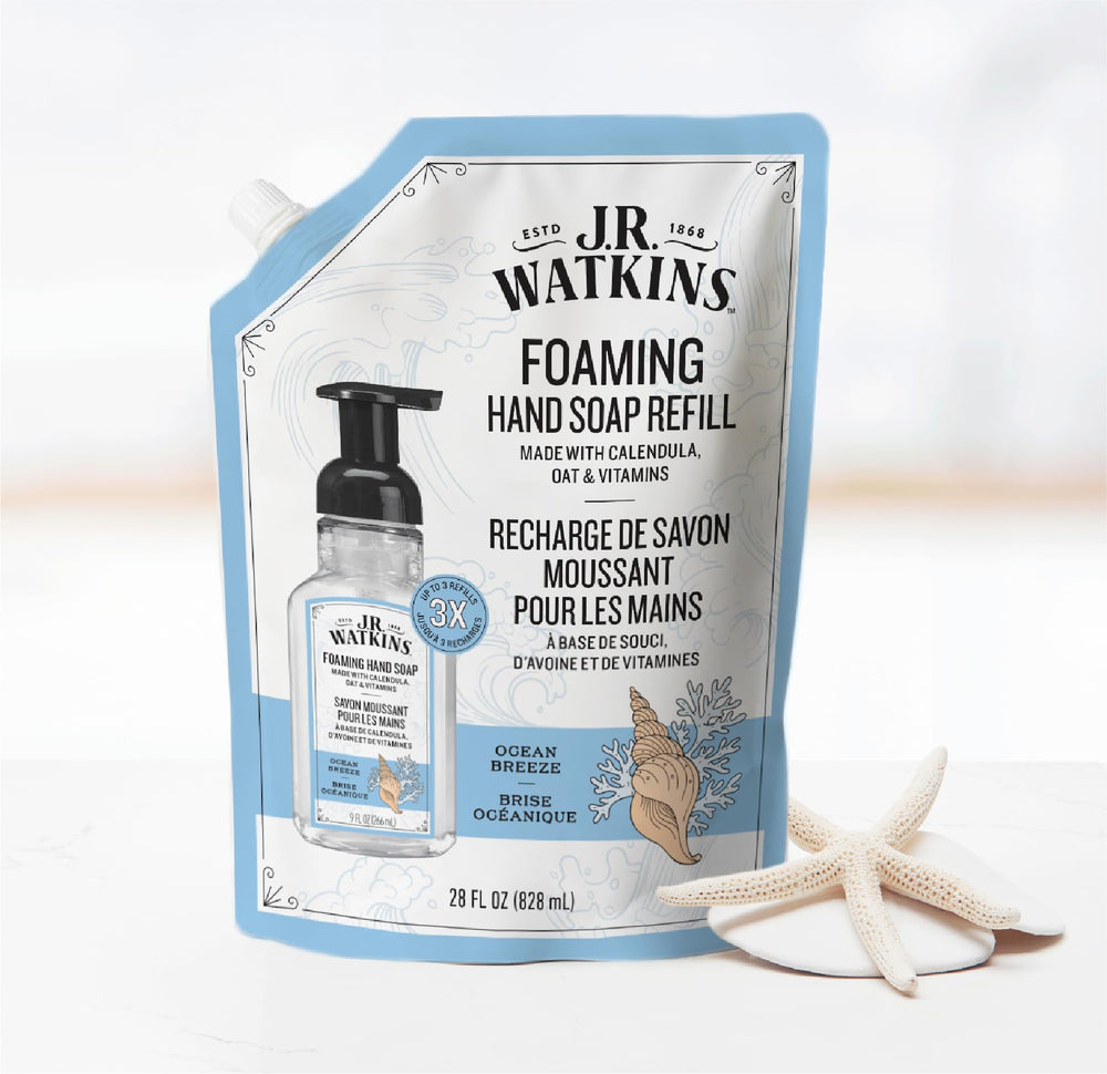 J.R. Watkins aroma Brisa marina ofrece sensación fresca tras cada lavado.