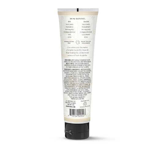 Crema de manos J.R. Watkins con karité y cacao, nutre profundamente.