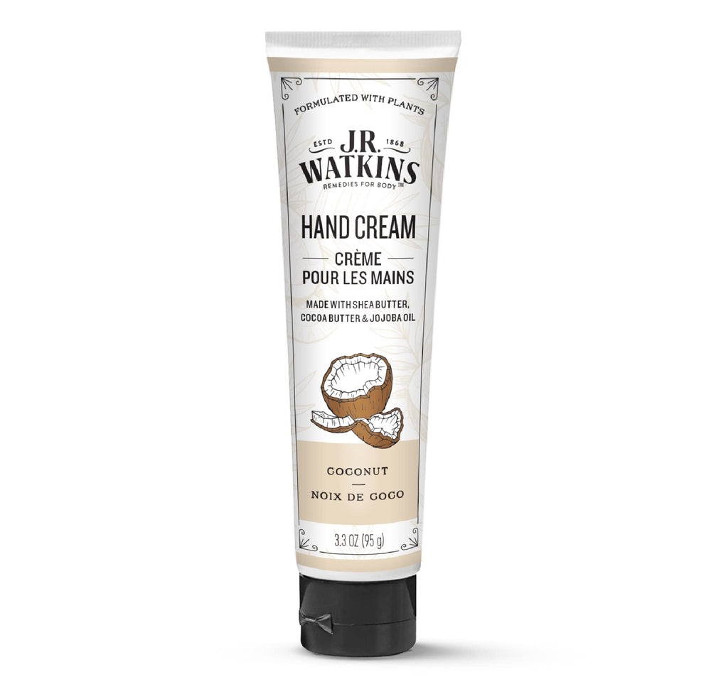 Crema de manos J.R. Watkins en empaque USA, hidrata y suaviza piel seca.