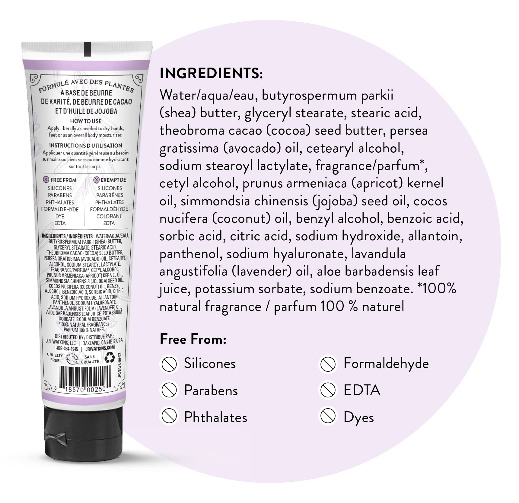 J.R. Watkins Cruelty-free certification logo visible on packaging