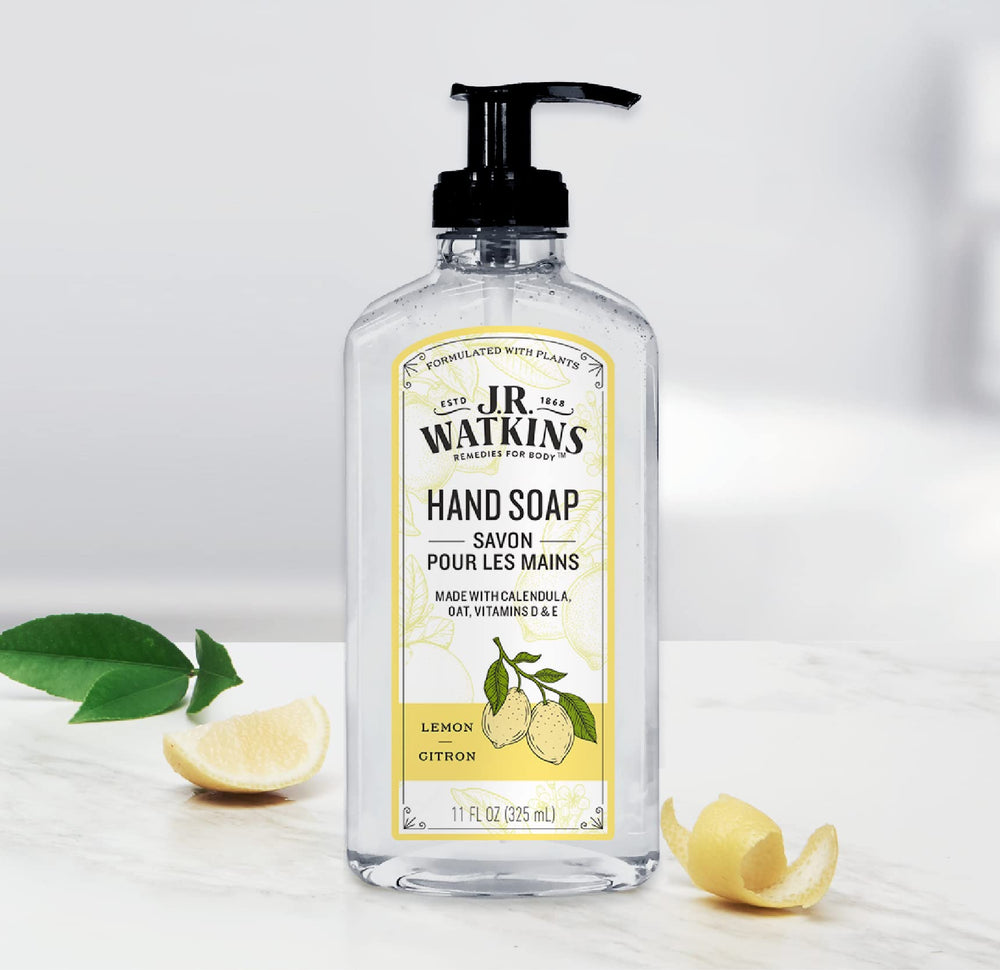 J.R. Watkins fragancia limón, aroma refrescante durante el lavado.