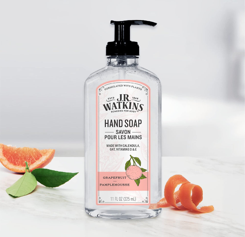Gel de manos J.R. Watkins Pomelo, ideal para uso diario en casa