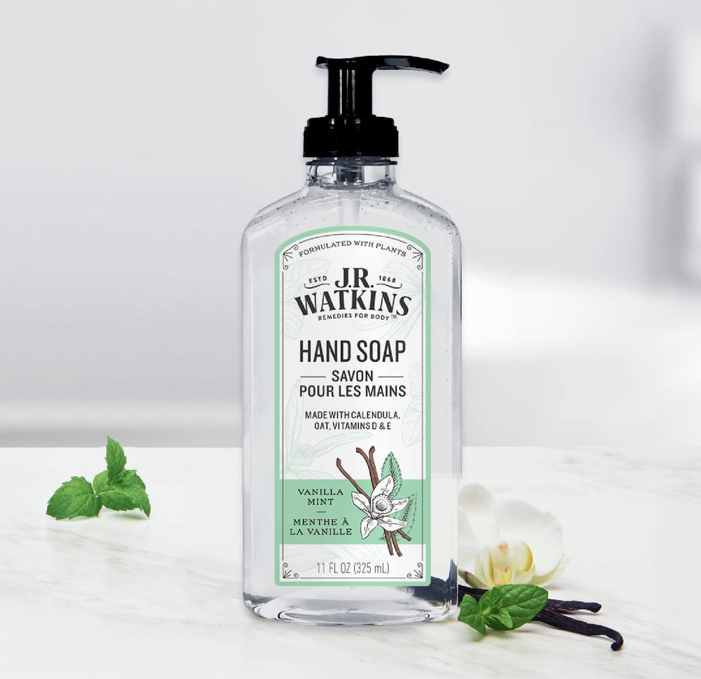 Ingredientes vegetales en J.R. Watkins, limpieza eficaz sin químicos agresivos.