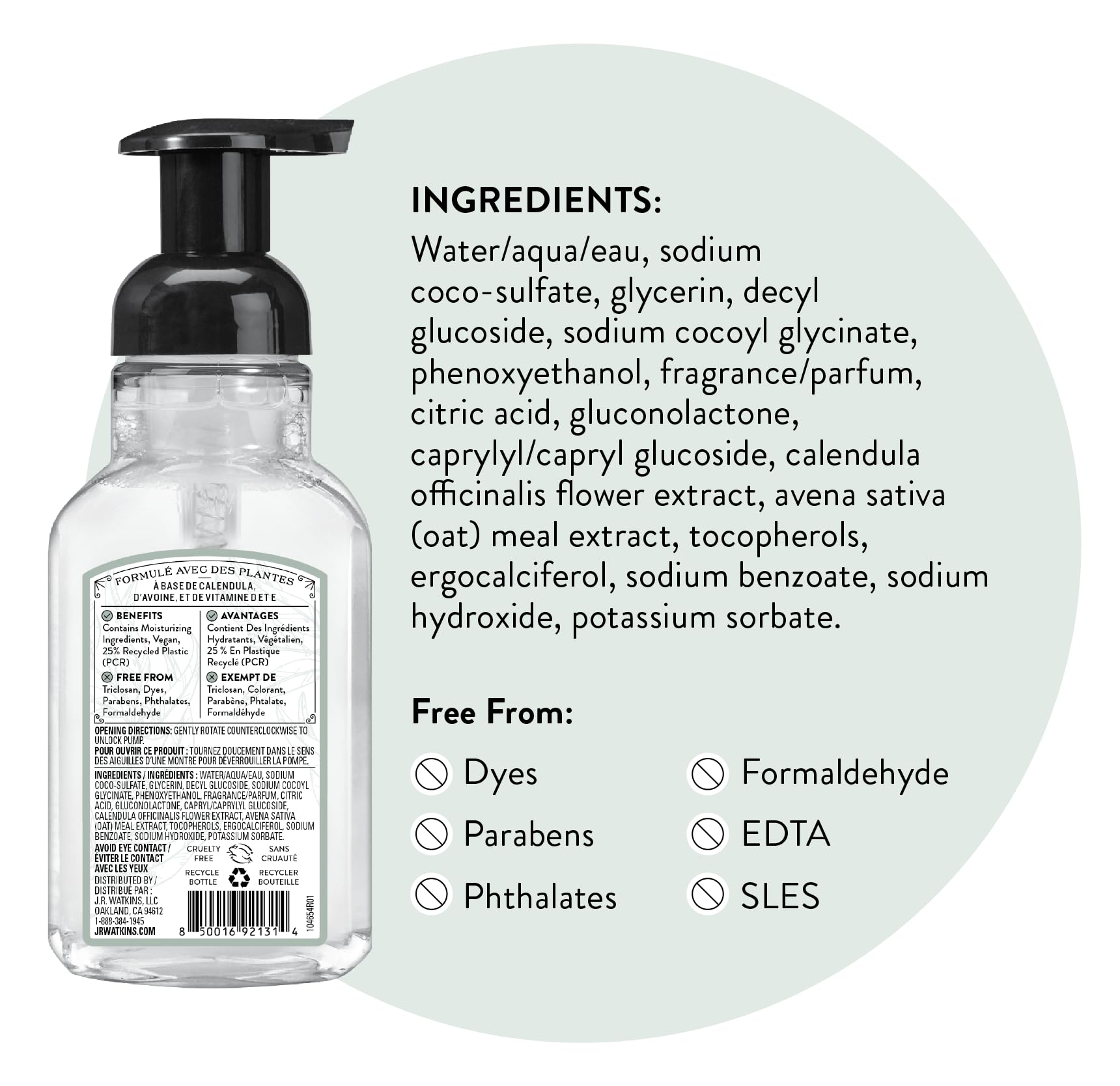 J.R. Watkins producto libre de crueldad certificado Leaping Bunny