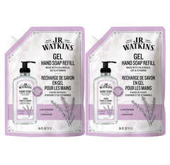 J.R. Watkins gel de manos en recarga para rellenar y reutilizar la botella.