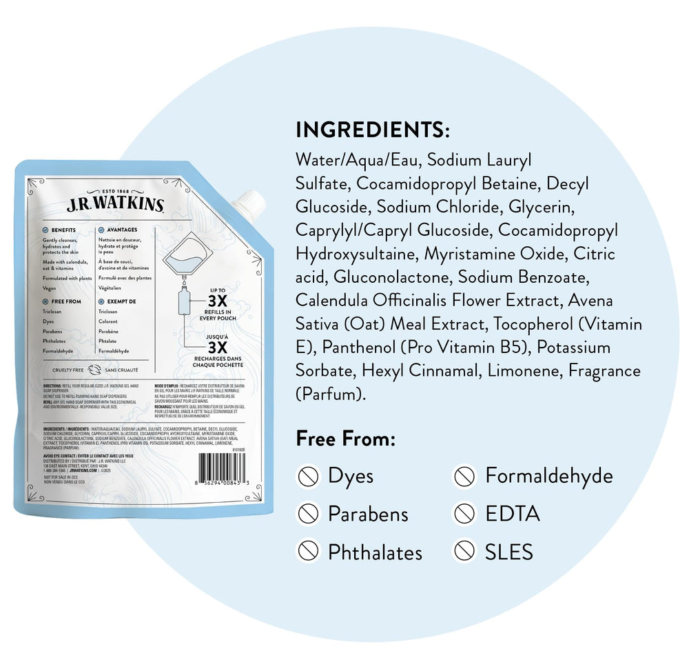Paraben- and phthalate-free formula supports gentle skin care.