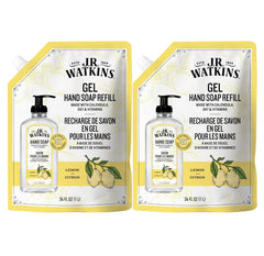 J.R. Watkins recarga de gel para manos con limón, ideal para rellenar dispensadores.