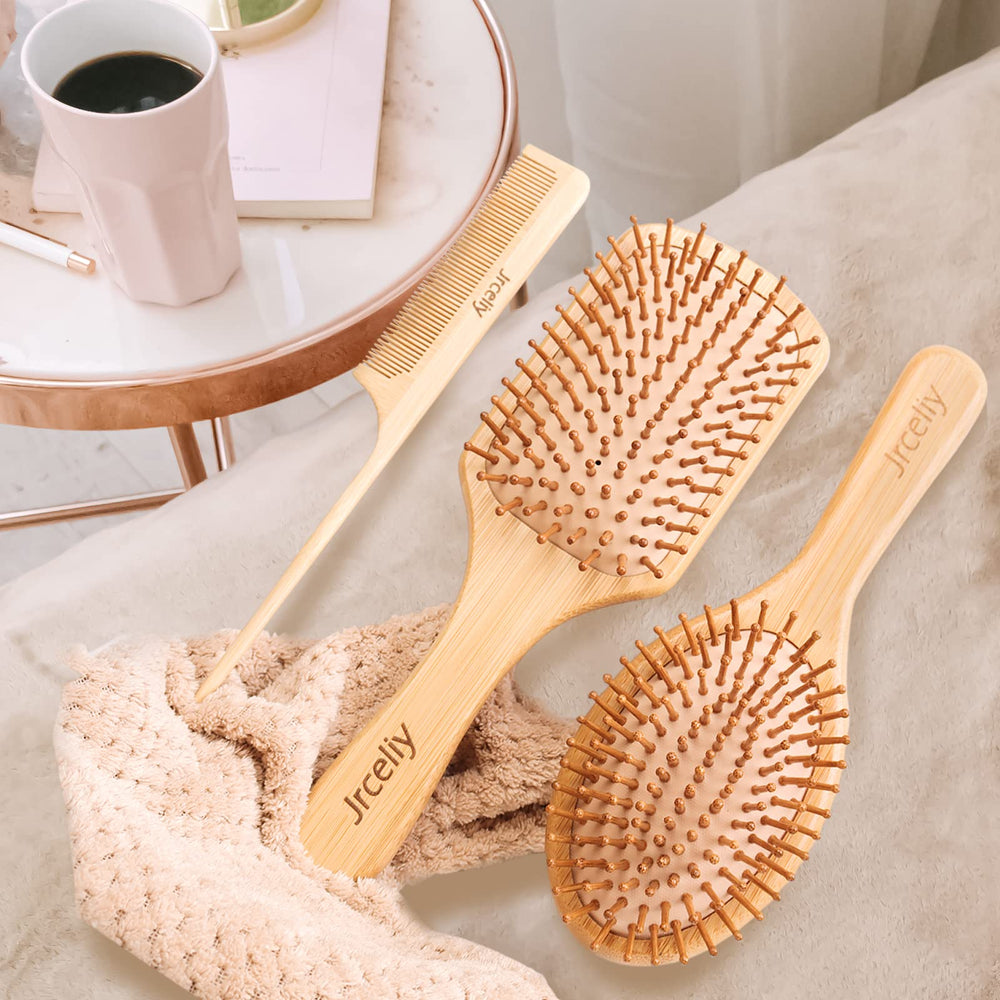 Jrceliy rat tail comb included for precise parting and styling