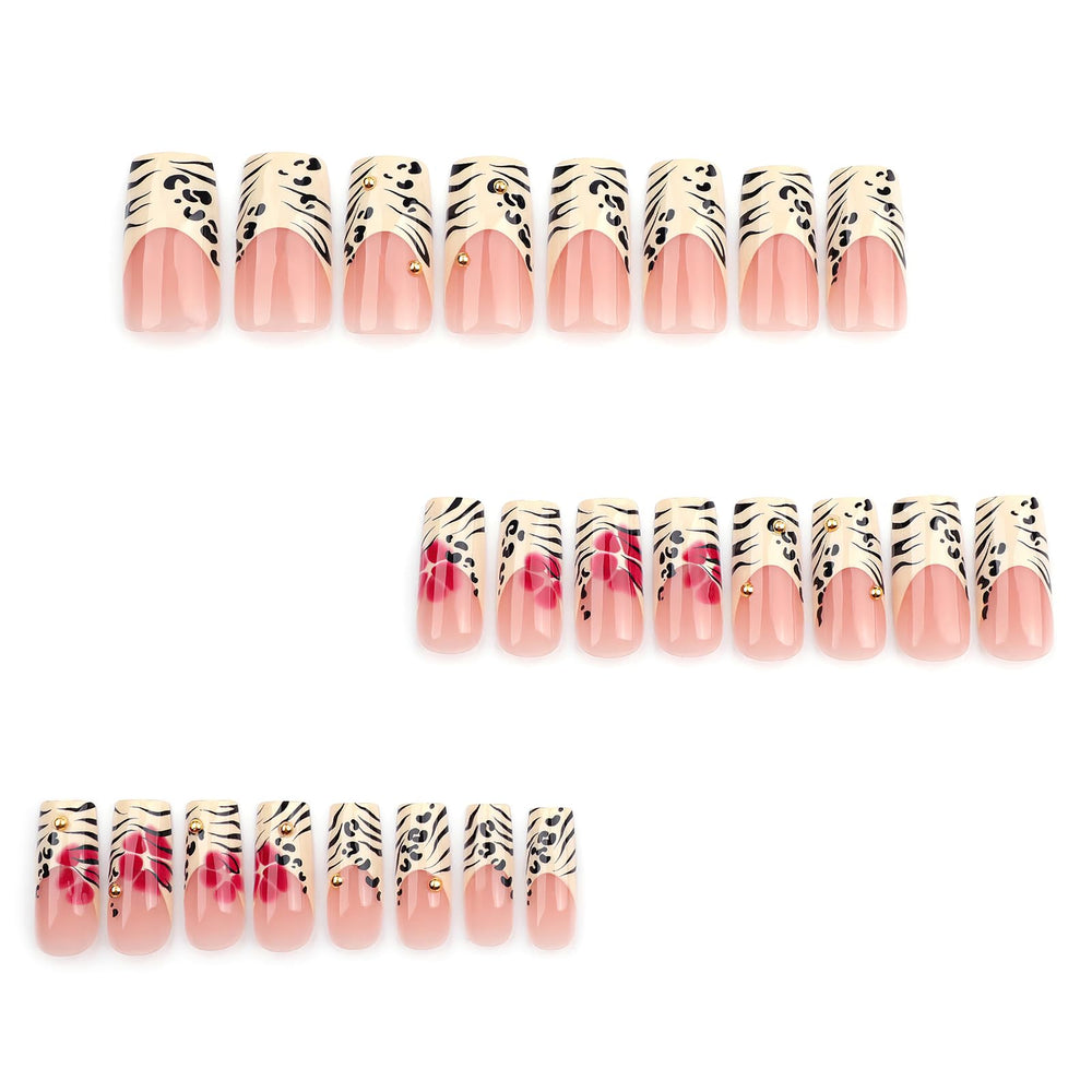 Jremg included nail file and jelly glue for fitting nails