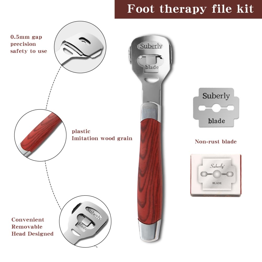 JRKOETY callus shaver with removable head for easy blade changes