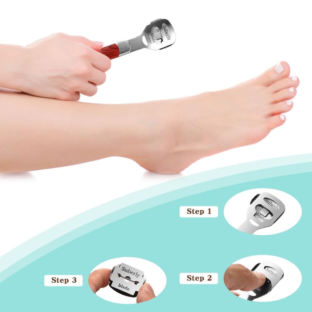 JRKOETY polished stainless steel foot file provides durable smoothing