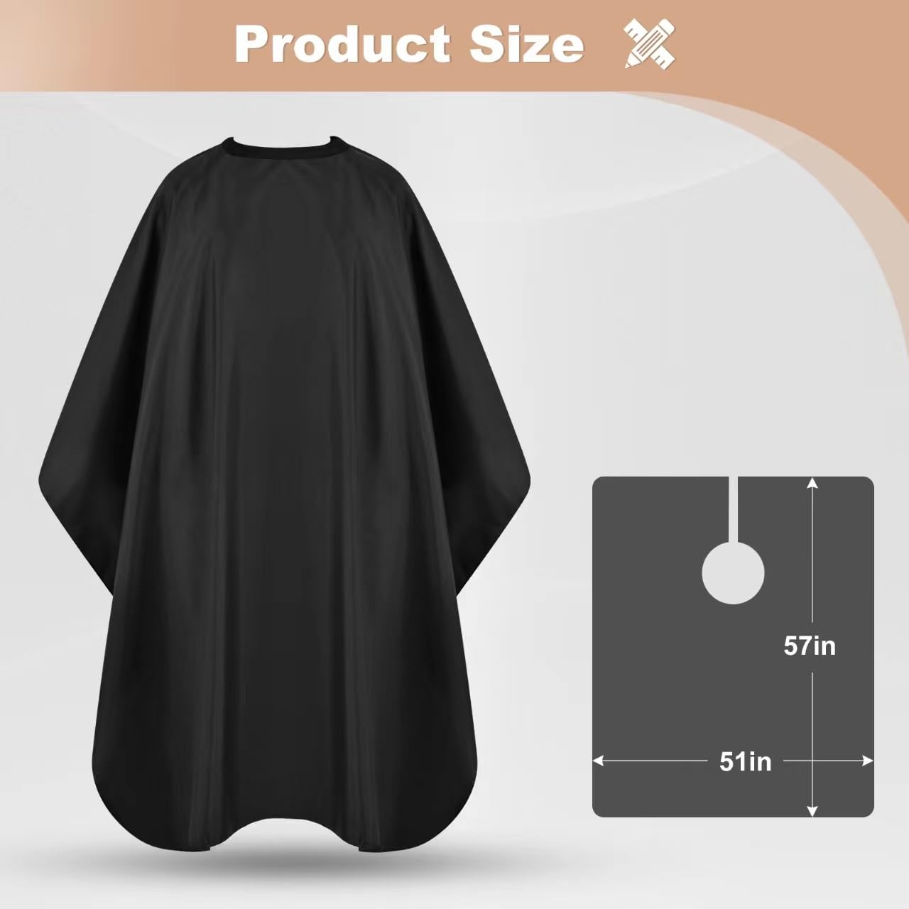 JSAZCKC adjustable snap-closure cape for a secure fit on all clients.