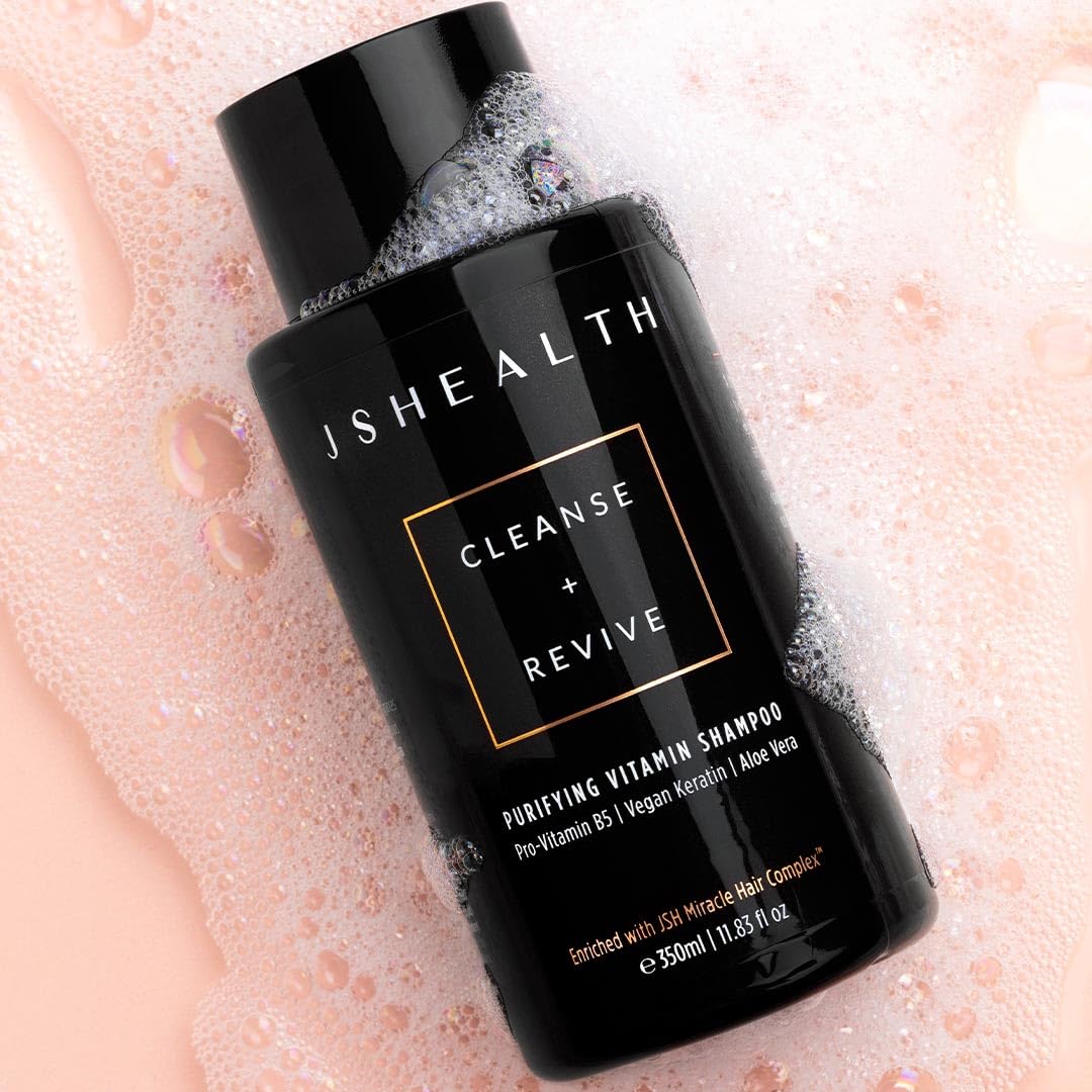 Natural ingredients highlighted in JSHealth Purifying Keratin Shampoo