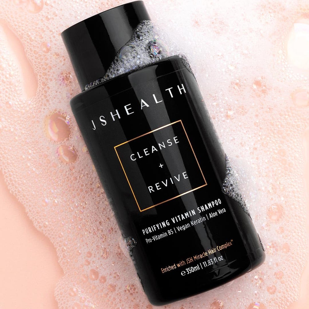 Natural ingredients highlighted in JSHealth Purifying Keratin Shampoo