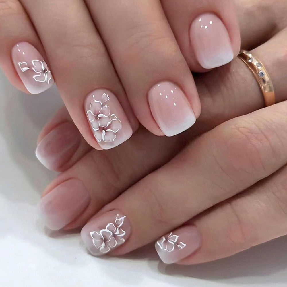 Glue-on nails enabling quick, easy at-home application.