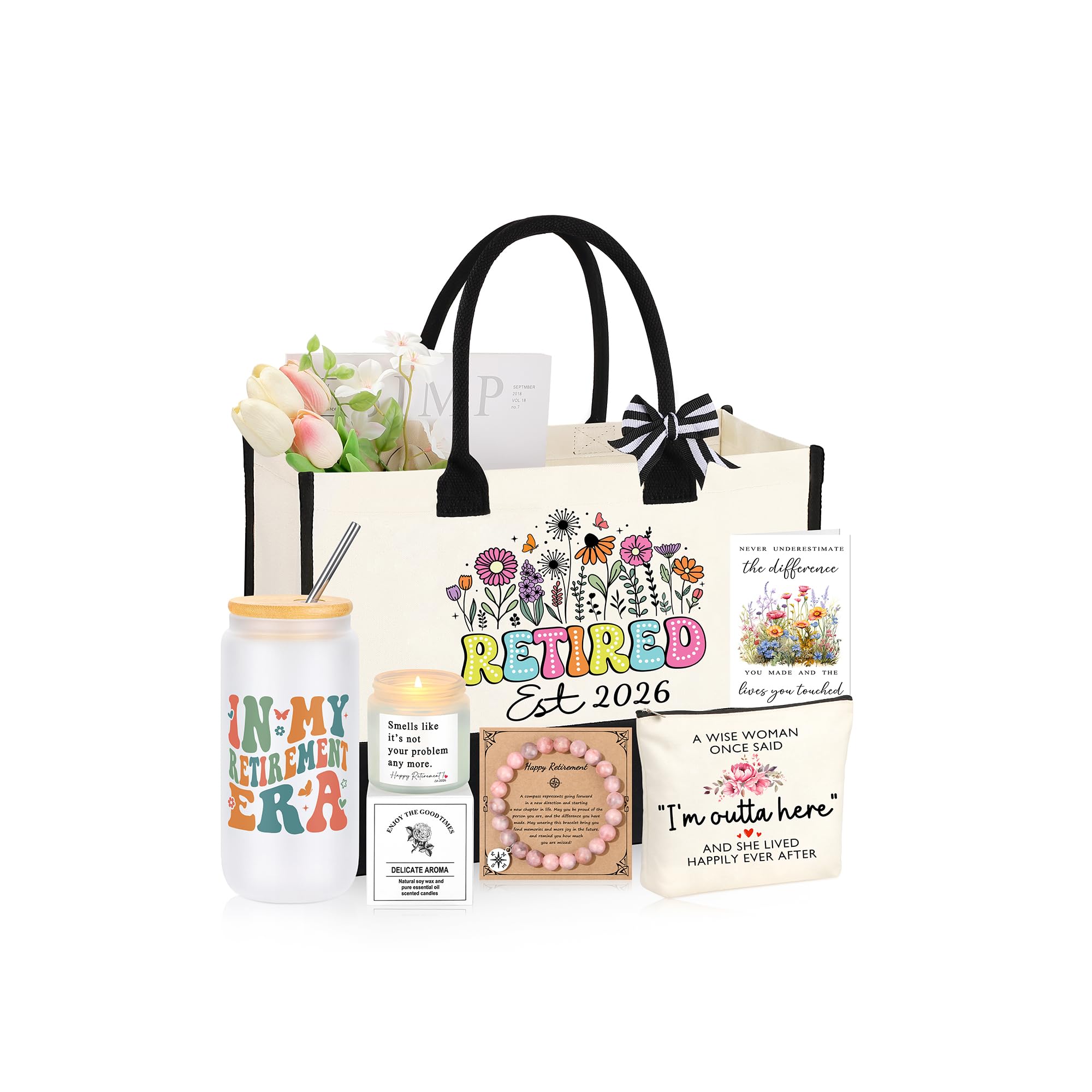 JTENGTOP retired-2026 tote bag shown in durable cotton canvas for daily use