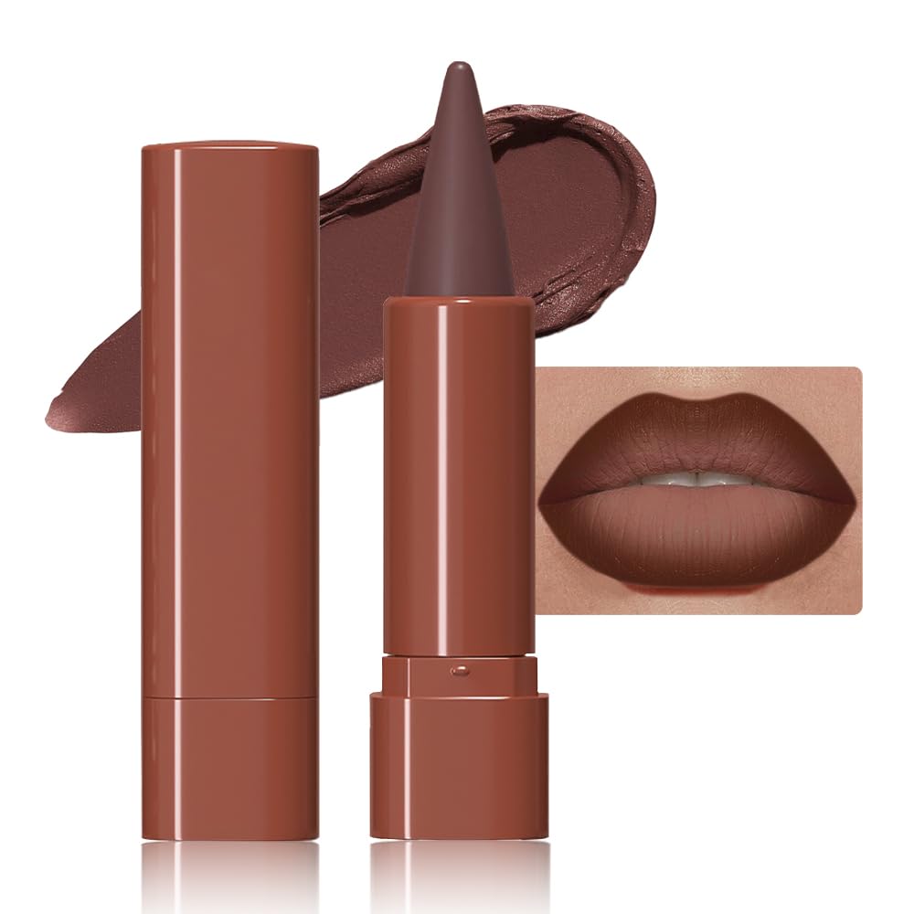 JUAAZIN maroon gradient matte lip liner defines lips with a precise contour and lasting color.